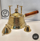 پایه وارمری مدل استوانه طرح گل دسته چوبی