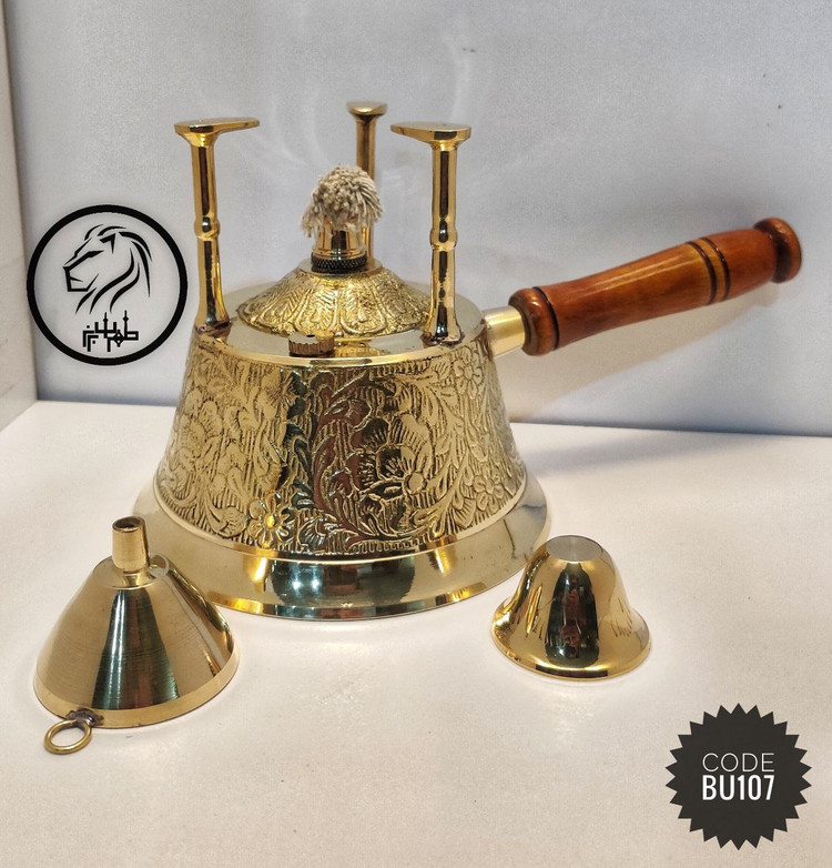 پایه وارمری مدل استوانه طرح گل دسته چوبی