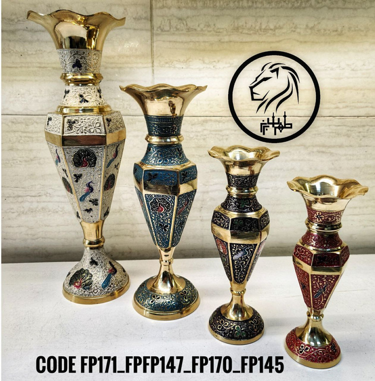 گلدان مینا مدل 6 ضلعی در رنگبندی و سایز بندی مختلف