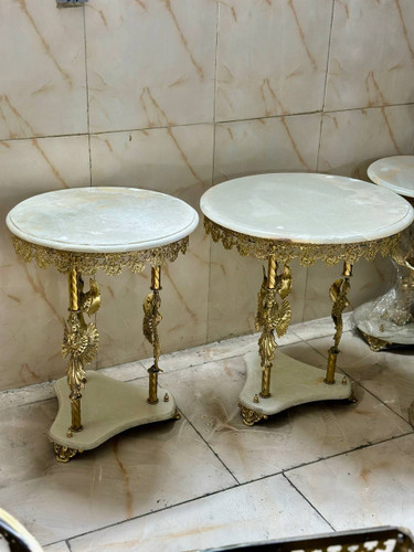 میز پایه سنگی سه فرشته بالدار