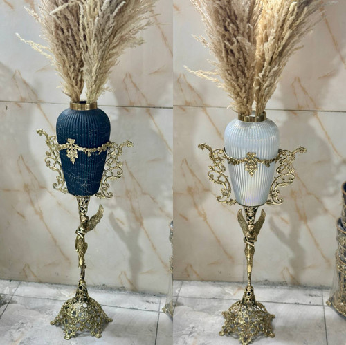 گلدان کنار سالنی پایه توری فرشته مدل ارکیده در سه رنگ مختلف