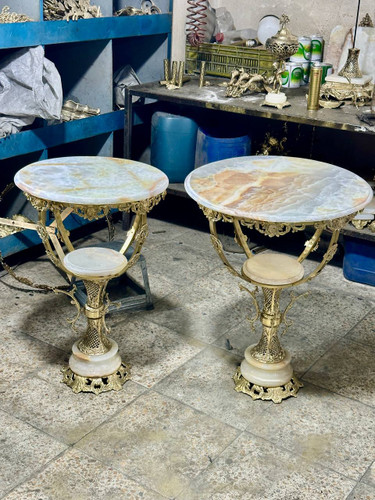میز زنبوری گل سرخ با سنگ مرمر درجه 1