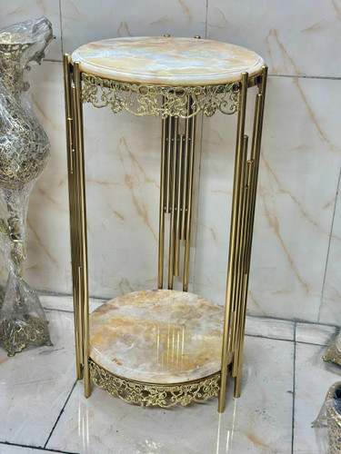 میز خاطره دوطبقه مدل پیانو با سنگ مرمر درجه 1