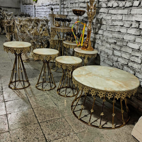 جلو مبلی یا میز عسلی گل آفتاب گردان برنجی