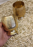 لیوان قلم دست پایه دار برنجی بصورت تکی
