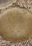 پیش دست طرح طاووس لب قلعه دور رینگ بدون پایه برنجی