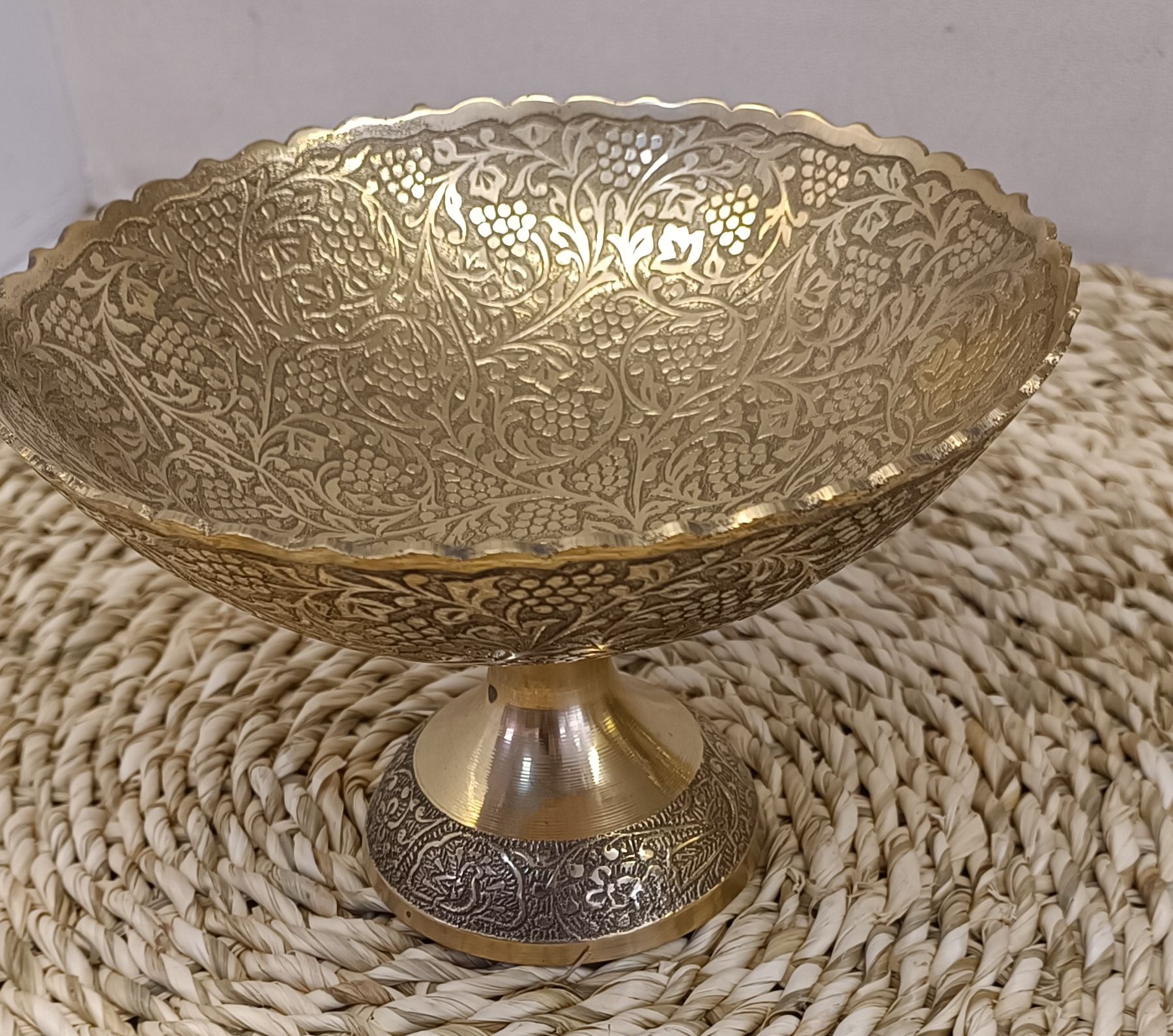 آجیل خوری تاک 8 اینچ برنجی