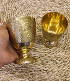لیوان طرح طاووس پایه دار دو تیکه 10.5 سانت بصورت تکی