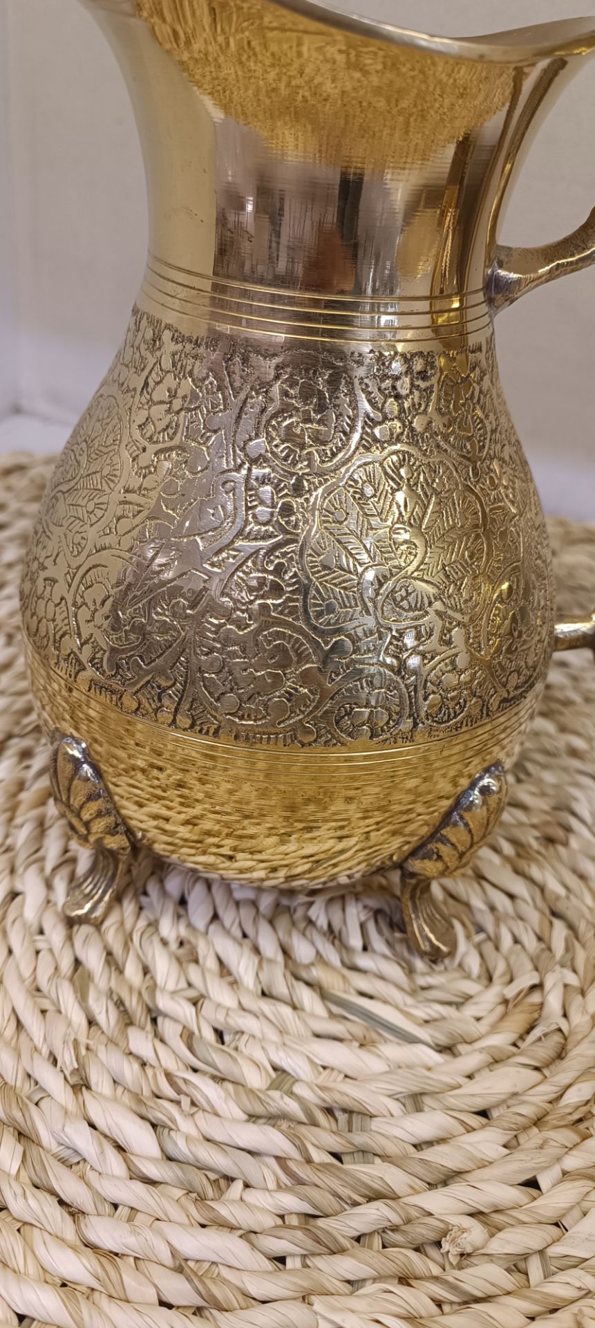 پارچ چهار پایه طرح طاووس 21 سانت