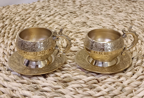 فنجان نعلبکی قهوه خوری طرح گل تکی