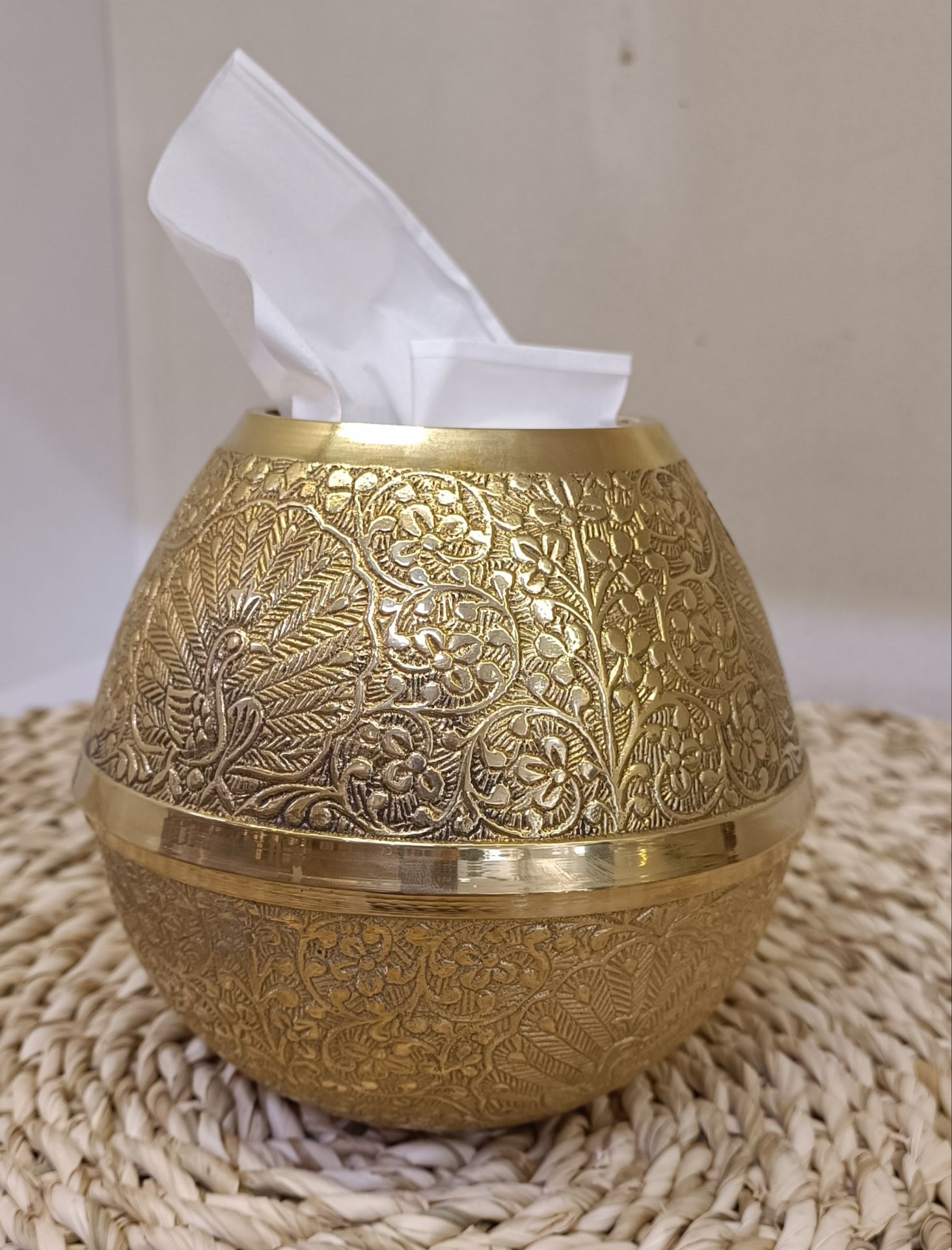 جادستمال تخم مرغی طرح طاووس 5.5 اینچ