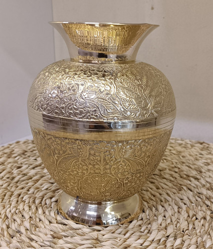 گلدان جار طرح طاووس 8 اینچ