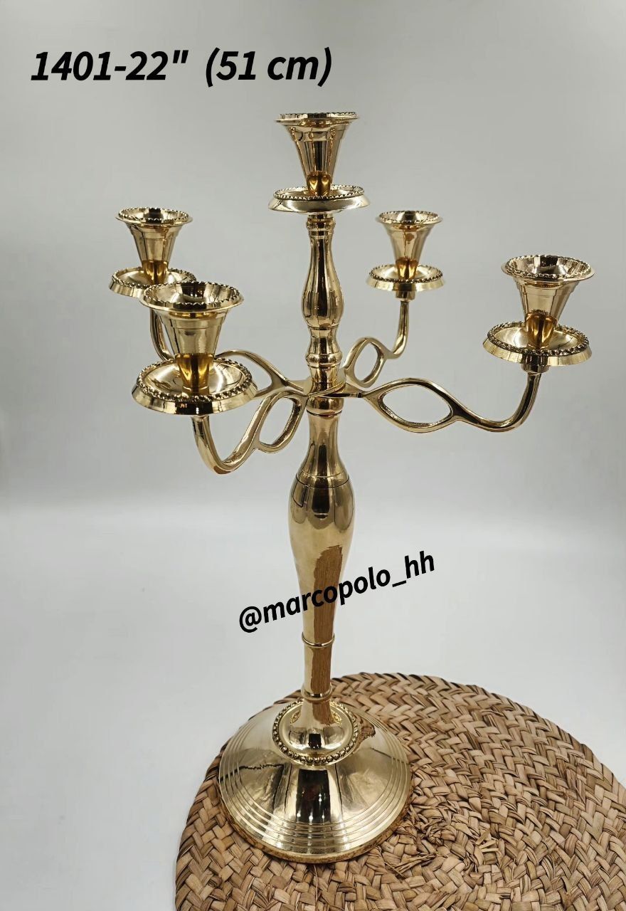 جاشمعی 5 شعله سنگین ساده باریک  بصورت تکی کد1401