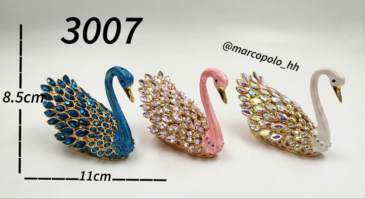 جاحلقه ای طرح قو  در سه رنگ مختلف کد3007
