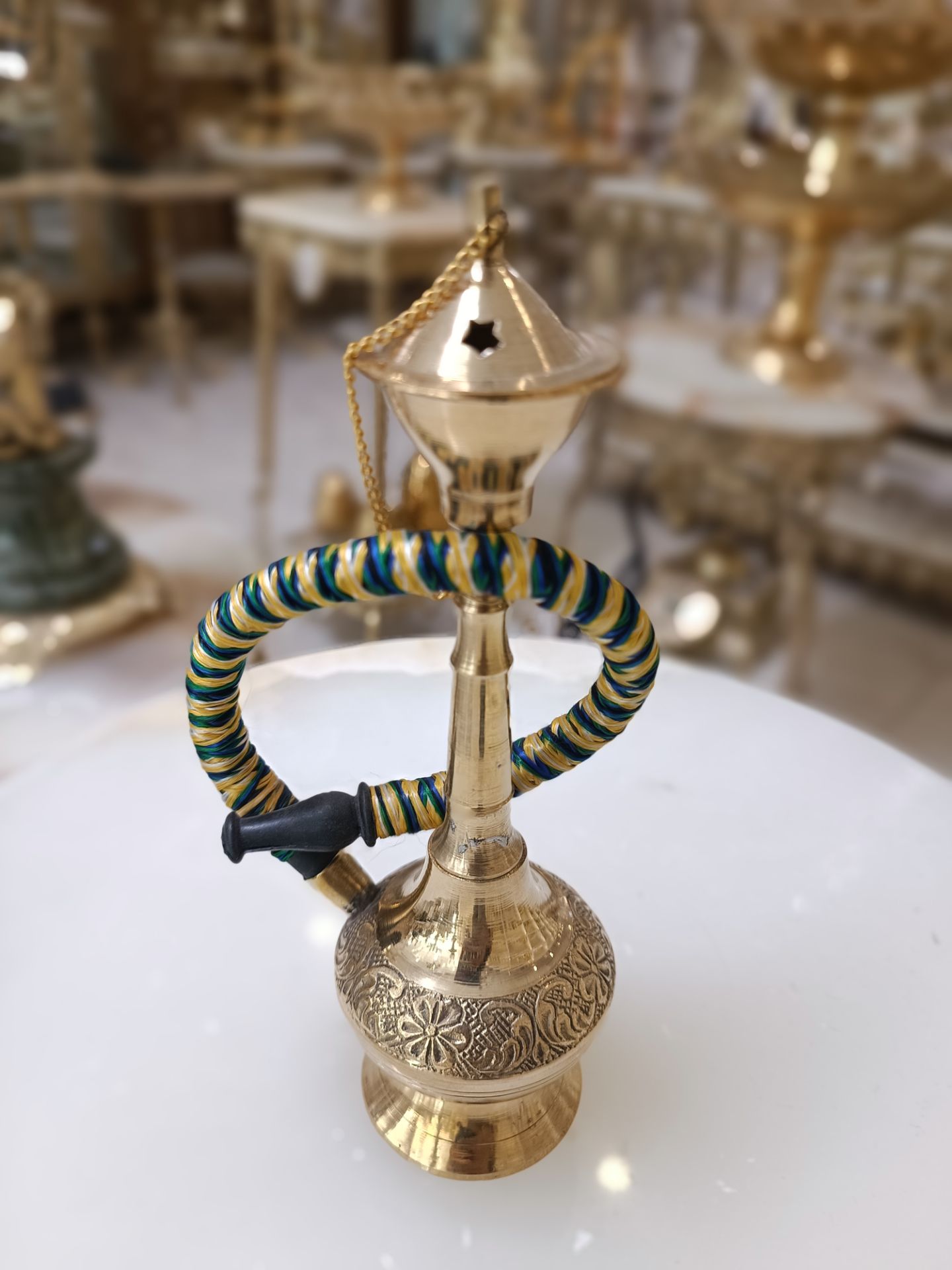 قلیان برنجی سایز کوچک