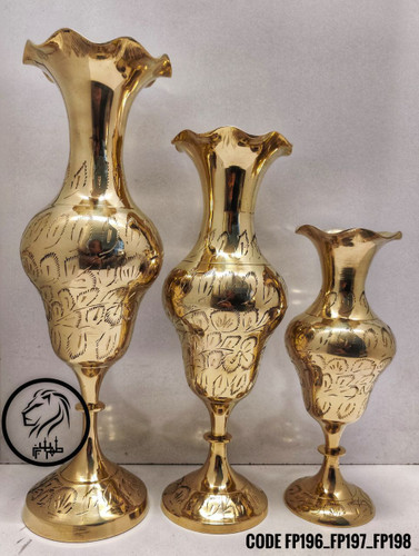گلدان قلم دست لبه شیپوری در سه سایز مختلف