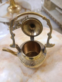 کتری برنجی کوچک ۴ اینچ هندی با طراحی سنتی و براق - بازرگانی نداف