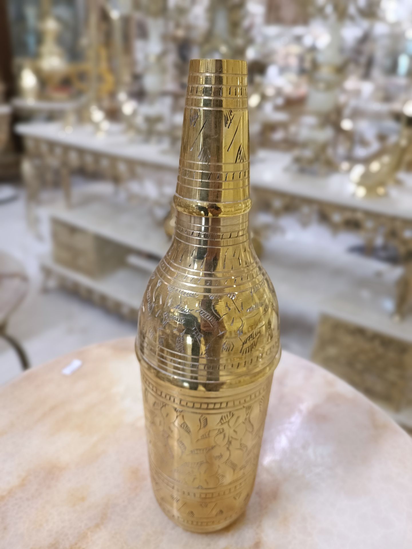 بطري قلم دست 12 اينچ برنجي هندي