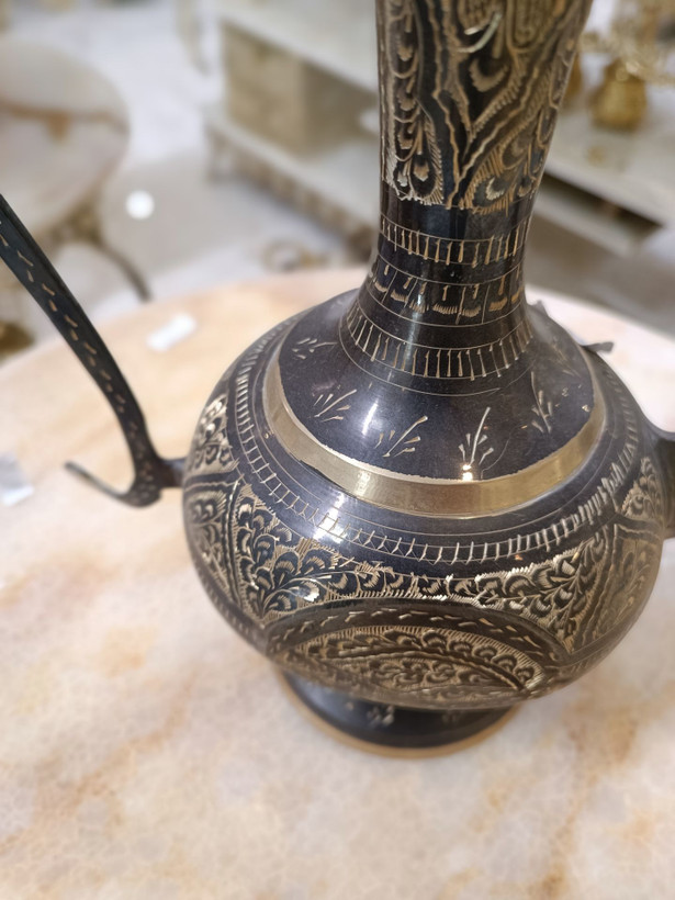آفتابه ۱۸ اینچ پاکستانی برنجی لوکس مناسب دکوراسیون و صنایع دستی بازرگانی نداف مشهد