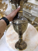 گلدان کشمیر ۱۶ اینچ سیاه قلم ساده لوکس مناسب دکوراسیون و اکسسوری بازرگانی نداف مشهد
