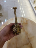 جا خلال دندان طرح مجسمه سرآشپز کوچک برنجی طلایی با کلاه شف و محفظه خلال بازرگانی نداف