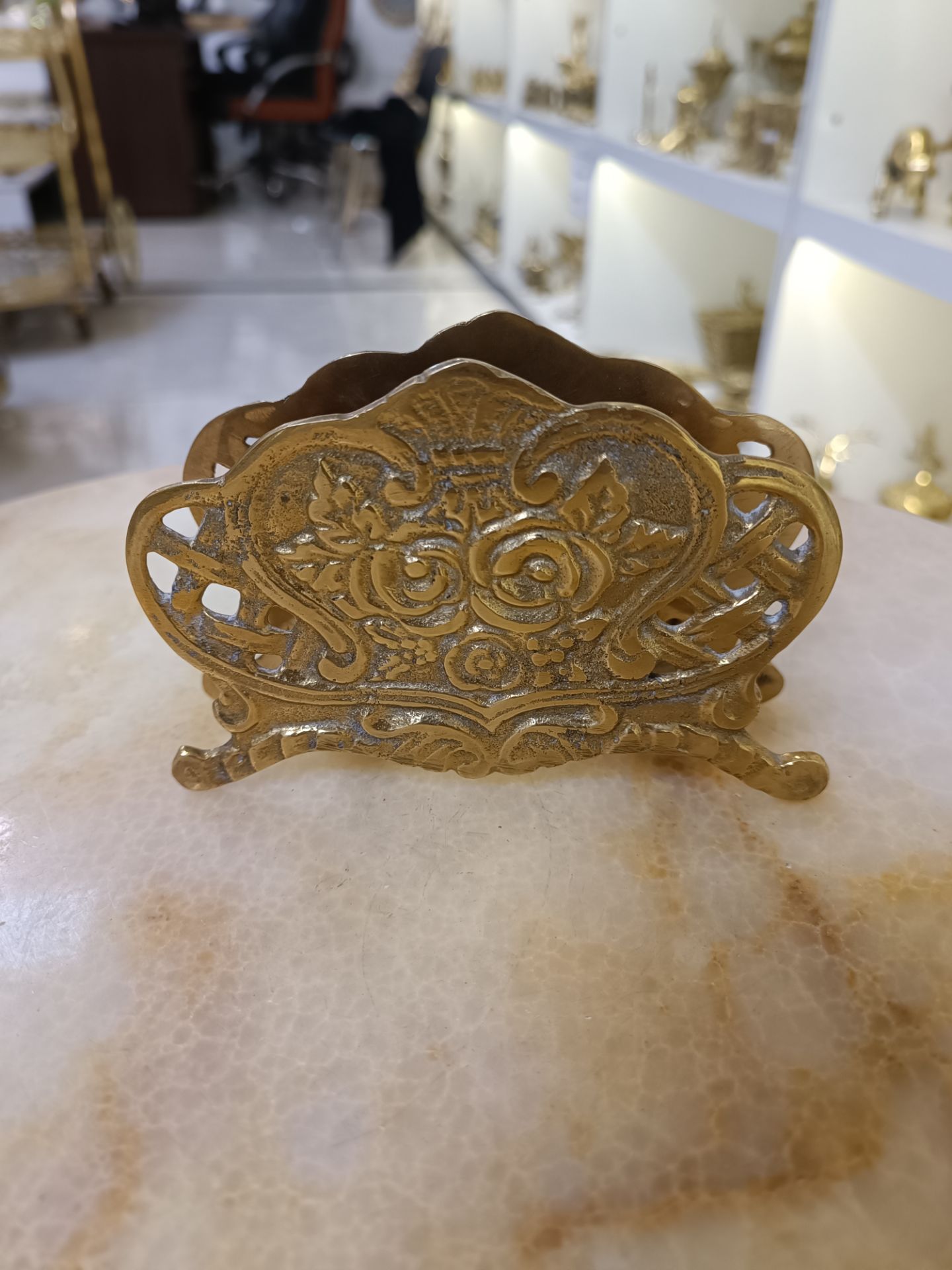 جادستمالي روميزي برنجی طلایی
