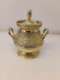 عسل خوری یا قندان ۵ اینچ طرح طاووس از جنس برنج با جزئیات دقیق و دو دسته زیبا در بازرگانی نداف