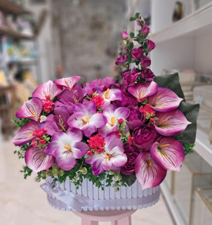 باکس گل مصنوعی بنفش کد 790069