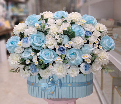 باکس گل مصنوعی آبی کد 460022