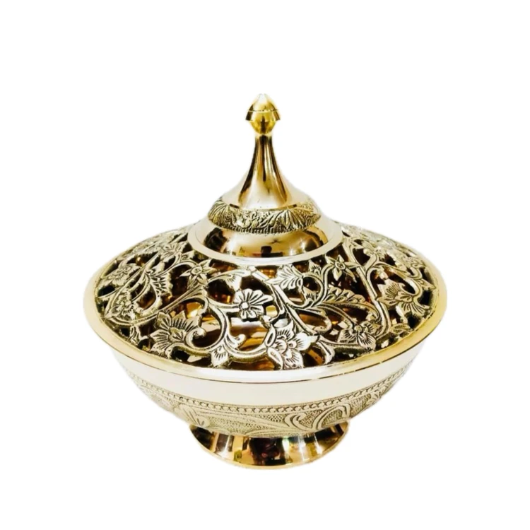 شکلات خوری آنجل تمام توری طرح گل برنجی کد 202
