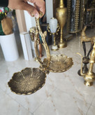 اردوخوری برنجی طرح کاملیا لوکس و باکیفیت مناسب سرو تنقلات و دکوراسیون میز پذیرایی