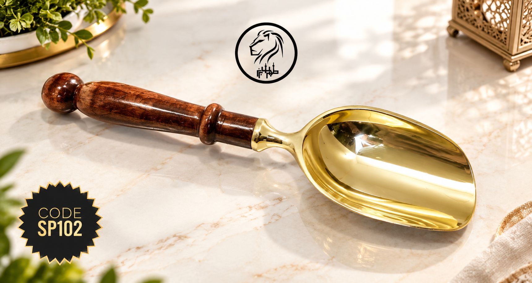 قاشق آجیل دسته چوبی ۱۰ اینچ لوکس کد SP102 بازرگانی نداف