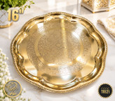 سینی شش پهلو برنجی طرح دار کد TR 121 اصل هند در بازرگانی نداف مشهد