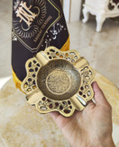 زیرسیگاری برنجی هندی طرح گل لوکس و باکیفیت مناسب برای چیدمان میز پذیرایی و دکوراسیون