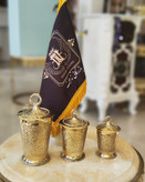 بانکه استوانهای برنجی طرح طاووس کوچک لوکس و باکیفیت مناسب برای آشپزخانه و دکوراسیون منزل