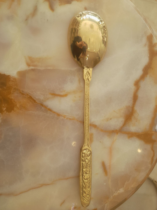 قاشق آجیل خوری برنجی سلطنتی ۱۱ اینچی متالوکس