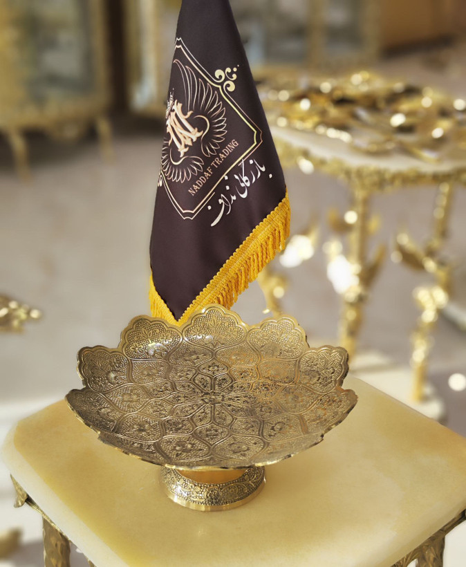 شیرینی خوری سنتی طرح گل برنجی لوکس بازرگانی نداف